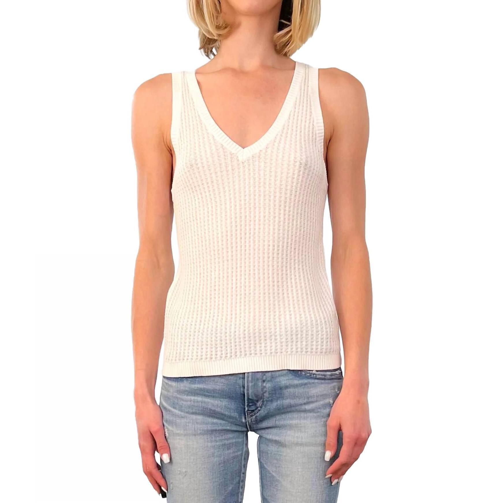 New Hello Nite Sand Tank Top In White
